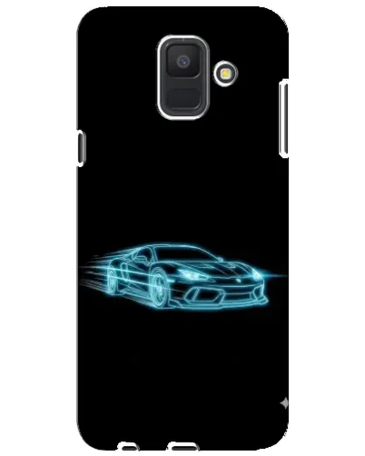 Чехол для Samsung Galaxy A6 2018 (A600F) с картинкой «Неоновый контур Lamborghini»