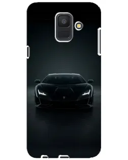 Чехол для Samsung Galaxy A6 2018 (A600F) с картинкой «Черный Lamborghini Aventador»