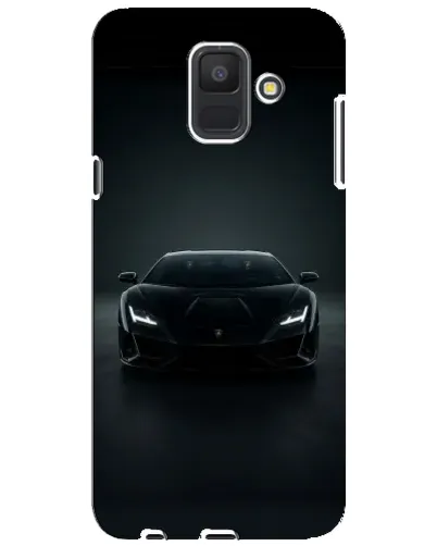 Чехол для Samsung Galaxy A6 2018 (A600F) с картинкой «Черный Lamborghini Aventador»