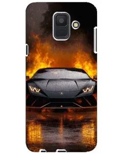 Чехол для Samsung Galaxy A6 2018 (A600F) с картинкой «Lamborghini в огне»