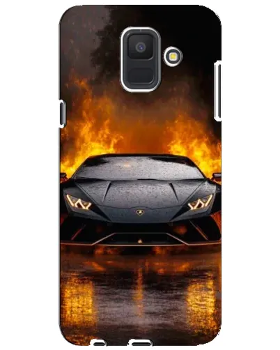 Чехол для Samsung Galaxy A6 2018 (A600F) с картинкой «Lamborghini в огне»