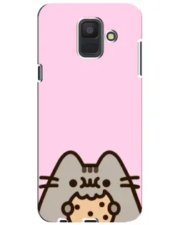 Чехол для Samsung Galaxy A6 2018 (A600F) с картинкой «Pusheen и печенье» Чехол для Samsung Galaxy A6 2018 (A600F) с картинкой «Pusheen и печенье»
