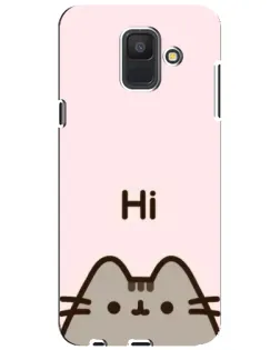 Чехол для Samsung Galaxy A6 2018 (A600F) с картинкой «Пушин говорит Hi» Чехол для Samsung Galaxy A6 2018 (A600F) с картинкой «Пушин говорит Hi»