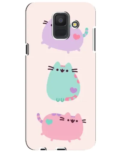 Чехол для Samsung Galaxy A6 2018 (A600F) с картинкой «Pusheen трио» Чехол для Samsung Galaxy A6 2018 (A600F) с картинкой «Pusheen трио»