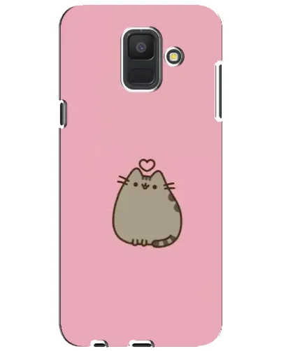 Чехол для Samsung Galaxy A6 2018 (A600F) с картинкой «Pusheen сердце» Чехол для Samsung Galaxy A6 2018 (A600F) с картинкой «Pusheen сердце»