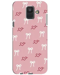 Чехол для Samsung Galaxy A6 2018 (A600F) с картинкой «Сердца и банты» Чехол для Samsung Galaxy A6 2018 (A600F) с картинкой «Сердца и банты»