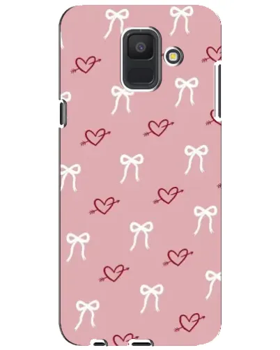Чехол для Samsung Galaxy A6 2018 (A600F) с картинкой «Сердца и банты» Чехол для Samsung Galaxy A6 2018 (A600F) с картинкой «Сердца и банты»