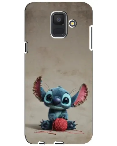 Чехол для Samsung Galaxy A6 2018 (A600F) с картинкой «Стич на коричневом фоне»