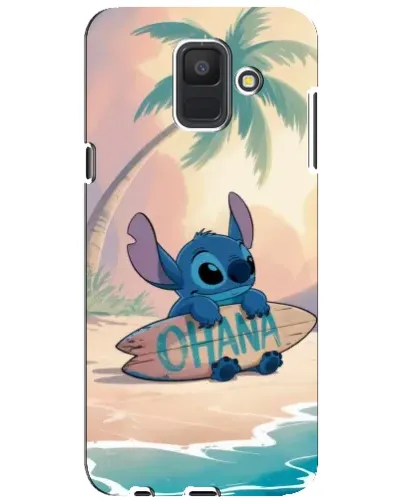 Чехол для Samsung Galaxy A6 2018 (A600F) с картинкой «Стич на серфе»