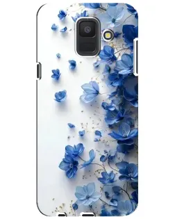 Чехол для Samsung Galaxy A6 2018 (A600F) с картинкой «Голубой цветочный каскад»