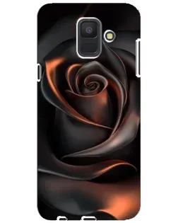 Чехол для Samsung Galaxy A6 2018 (A600F) с картинкой «Шелковая черная роза»