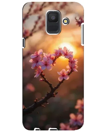 Чехол для Samsung Galaxy A6 2018 (A600F) с картинкой «Розовый цвет сердце на фоне заката» Чехол для Samsung Galaxy A6 2018 (A600F) с картинкой «Розовый цвет сердце на фоне заката»