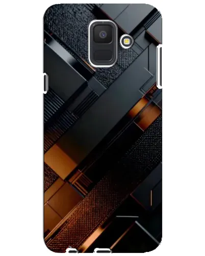 Чехол для Samsung Galaxy A6 2018 (A600F) с картинкой «Черные геометрические блоки» Чехол для Samsung Galaxy A6 2018 (A600F) с картинкой «Черные геометрические блоки»