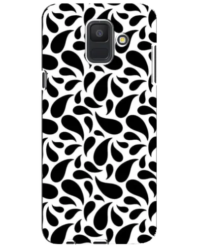 Чехол для Samsung Galaxy A6 2018 (A600F) с картинкой «Контрастные черные капли» Чехол для Samsung Galaxy A6 2018 (A600F) с картинкой «Контрастные черные капли»