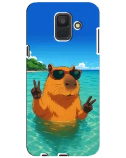 Чехол для Samsung Galaxy A6 2018 (A600F) с картинкой «Морская капибара» Чехол для Samsung Galaxy A6 2018 (A600F) с картинкой «Морская капибара»