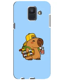 Чехол для Samsung Galaxy A6 2018 (A600F) с картинкой «Капибара на скейте» Чехол для Samsung Galaxy A6 2018 (A600F) с картинкой «Капибара на скейте»