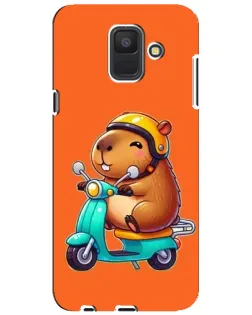 Чехол для Samsung Galaxy A6 2018 (A600F) с картинкой «Капибара на скутере» Чехол для Samsung Galaxy A6 2018 (A600F) с картинкой «Капибара на скутере»