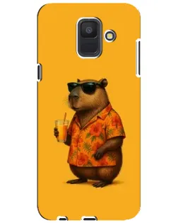 Чехол для Samsung Galaxy A6 2018 (A600F) с картинкой «Капибара на отдыхе» Чехол для Samsung Galaxy A6 2018 (A600F) с картинкой «Капибара на отдыхе»