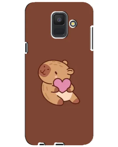 Чехол для Samsung Galaxy A6 2018 (A600F) с картинкой «Капибара с сердцем» Чехол для Samsung Galaxy A6 2018 (A600F) с картинкой «Капибара с сердцем»