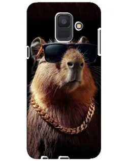 Чехол для Samsung Galaxy A6 2018 (A600F) с картинкой «Капибара золотая цепь» Чехол для Samsung Galaxy A6 2018 (A600F) с картинкой «Капибара золотая цепь»