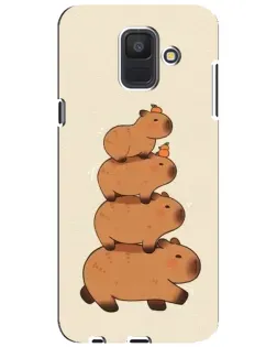 Чехол для Samsung Galaxy A6 2018 (A600F) с картинкой «Башня из капибар» Чехол для Samsung Galaxy A6 2018 (A600F) с картинкой «Башня из капибар»