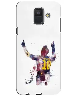 Чехол для Samsung Galaxy A6 2018 (A600F) с картинкой «Акварельный Месси Барселона»