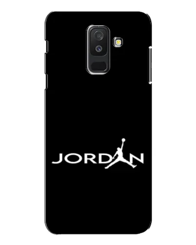 Чехол для Samsung Galaxy A6 Plus 2018 (A605) с картинкой «Jordan White Logo»