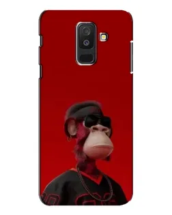 Чехол для Samsung Galaxy A6 Plus 2018 (A605) с картинкой «Bored Ape в красном»