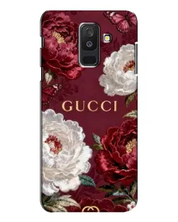 Чехол для Samsung Galaxy A6 Plus 2018 (A605) с картинкой «Gucci — бордовые розы»