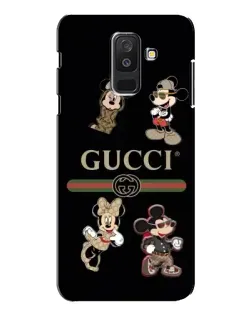 Чехол для Samsung Galaxy A6 Plus 2018 (A605) с картинкой «Gucci — герои Disney и монограмма»