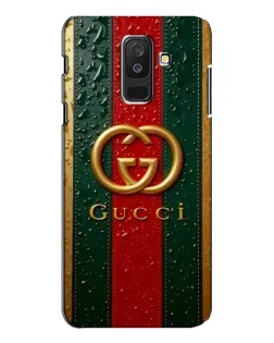 Чехол для Samsung Galaxy A6 Plus 2018 (A605) с картинкой «Gucci — фирменная полоса и золото»