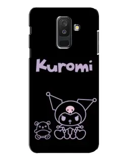 Чехол для Samsung Galaxy A6 Plus 2018 (A605) с картинкой «Kuromi — черный минимализм»