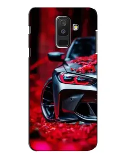 Чехол для Samsung Galaxy A6 Plus 2018 (A605) с картинкой «Спортивная BMW и цветы» Чехол для Samsung Galaxy A6 Plus 2018 (A605) с картинкой «Спортивная BMW и цветы»