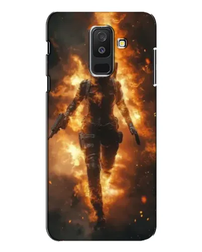 Чехол для Samsung Galaxy A6 Plus 2018 (A605) с картинкой «BMW — скорость в дожде»