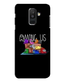 Чехол для Samsung Galaxy A6 Plus 2018 (A605) с картинкой «Логотип Among Us»