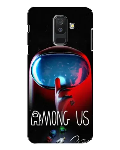 Чехол для Samsung Galaxy A6 Plus 2018 (A605) с картинкой «Красный импостер — макро»