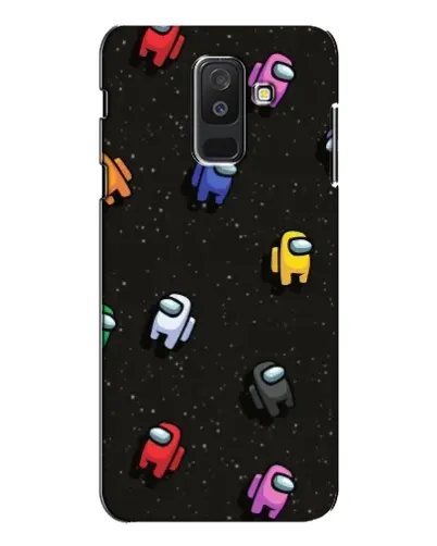 Чехол для Samsung Galaxy A6 Plus 2018 (A605) с картинкой «Космический паттерн Among Us»