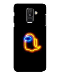 Чехол для Samsung Galaxy A6 Plus 2018 (A605) с картинкой «Among Us неоновое сияние»
