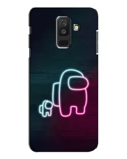 Чехол для Samsung Galaxy A6 Plus 2018 (A605) с картинкой «Among Us неон-арт»