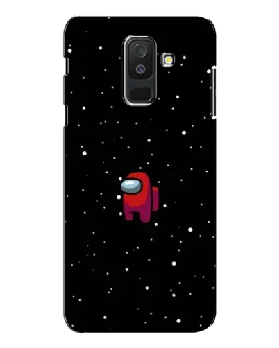 Чехол для Samsung Galaxy A6 Plus 2018 (A605) с картинкой «Красный Among Us»