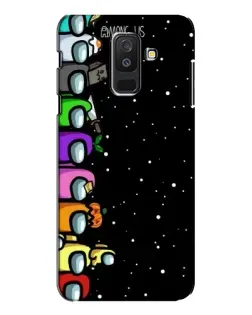 Чехол для Samsung Galaxy A6 Plus 2018 (A605) с картинкой «Команда Among Us»