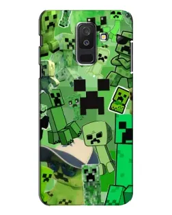 Чехол для Samsung Galaxy A6 Plus 2018 (A605) с картинкой «Криперы Minecraft»