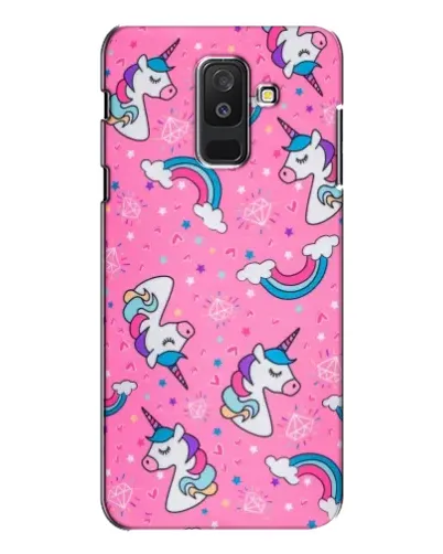 Чехол для Samsung Galaxy A6 Plus 2018 (A605) с картинкой «Unicorn паттерн розовый» Чехол для Samsung Galaxy A6 Plus 2018 (A605) с картинкой «Unicorn паттерн розовый»