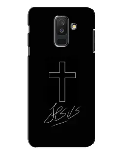 Чехол для Samsung Galaxy A6 Plus 2018 (A605) с картинкой «Графический крест Jesus»