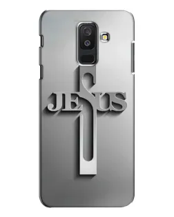 Чехол для Samsung Galaxy A6 Plus 2018 (A605) с картинкой «Металлический крест Jesus»