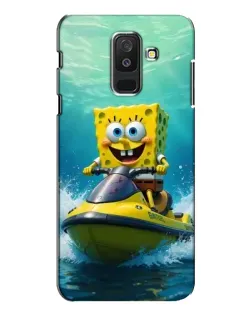 Чехол для Samsung Galaxy A6 Plus 2018 (A605) с картинкой «Спанч Боб на гидроцикле»