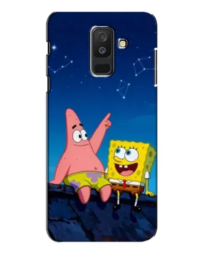 Чехол для Samsung Galaxy A6 Plus 2018 (A605) с картинкой «Губка Боб и Патрик ночью»