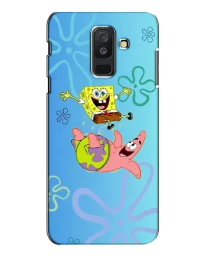 Чехол для Samsung Galaxy A6 Plus 2018 (A605) с картинкой «Спанч Боб и Патрик»