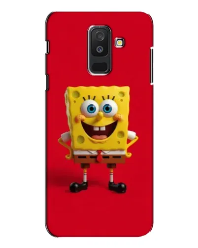 Чехол для Samsung Galaxy A6 Plus 2018 (A605) с картинкой «Спанч Боб на красном»