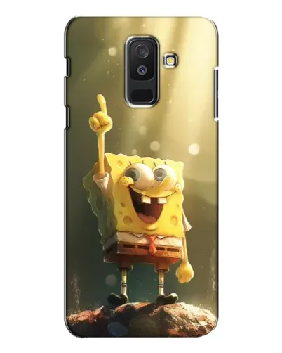 Чехол для Samsung Galaxy A6 Plus 2018 (A605) с картинкой «Сияющий Спанч Боб»